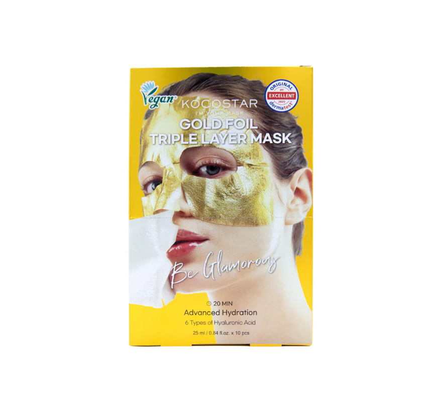 【Kocostar 金箔蒸氣排毒面膜(一盒10片)】