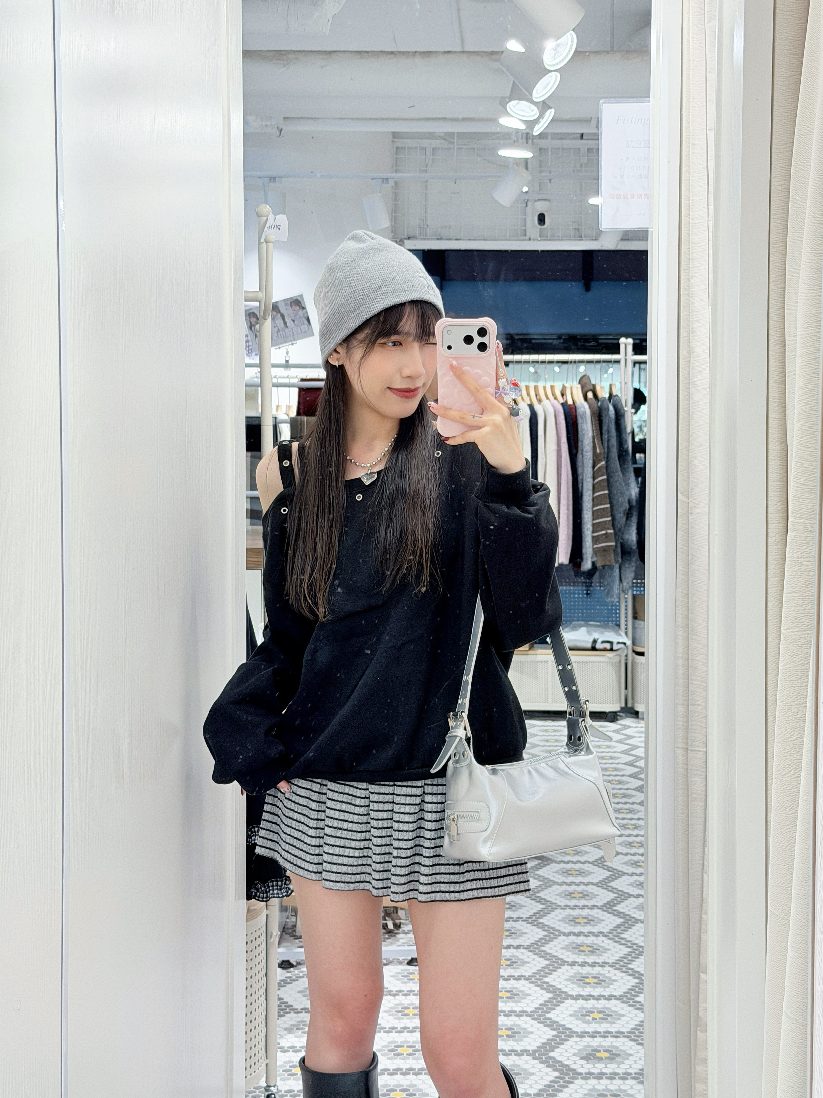 A0238｜爆單款小型格百搭漆皮單肩小皮袋