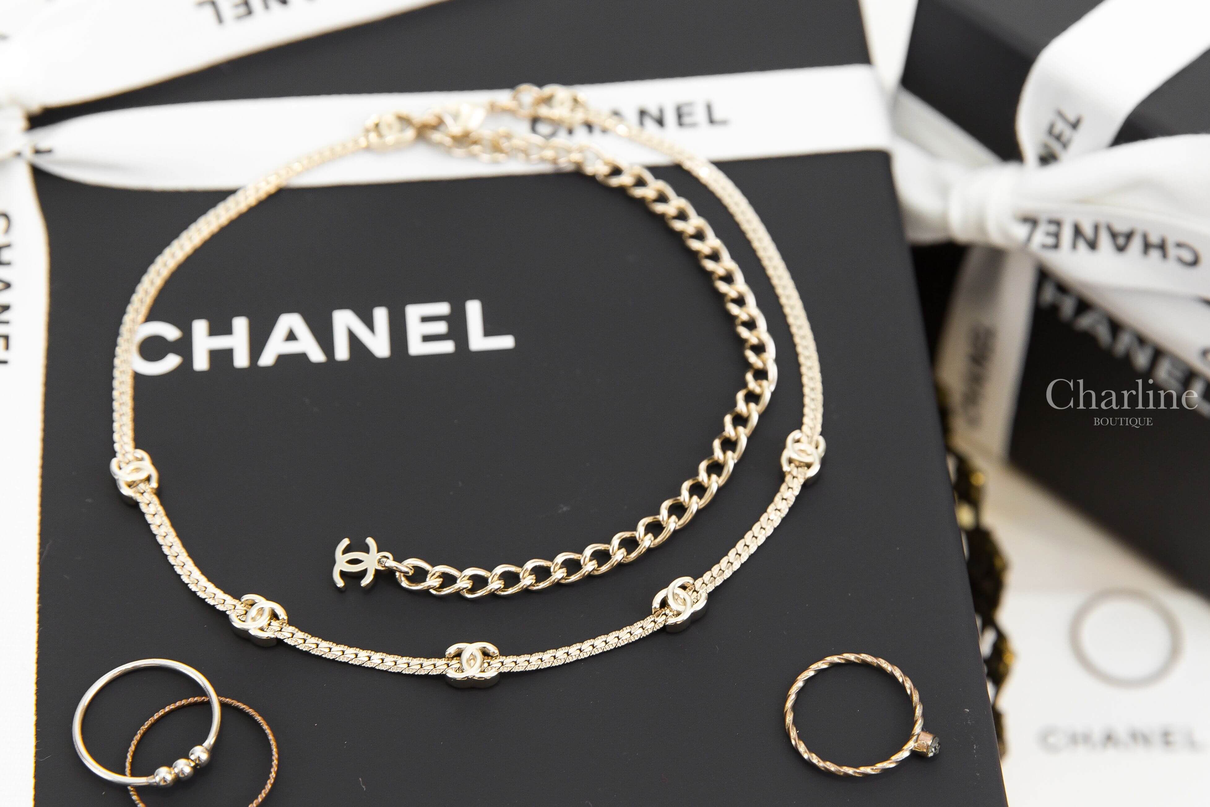Chanel Choker 金色五顆CC頸鏈-Charline Boutique 精品代購