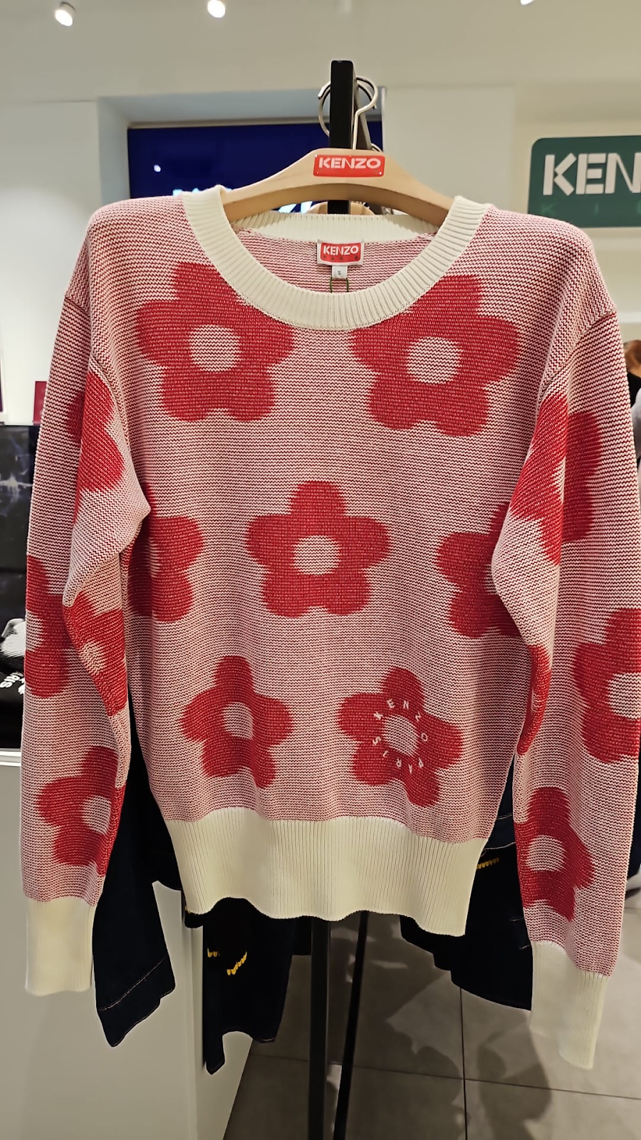 UK161 KENZO 滿版花花混色女款針織衫 S 胸：51 cm 長：64 cm