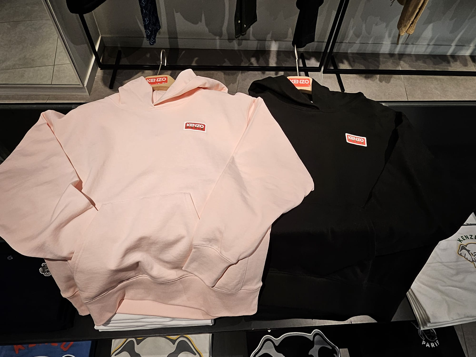 UK160 KENZO 背後紅色大logo女款有帽衛衣