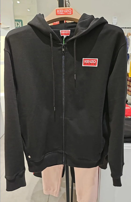UK157 KENZO 背後紅色大logo女裝拉鍊外套 S 胸：53 cm 長：58 cm