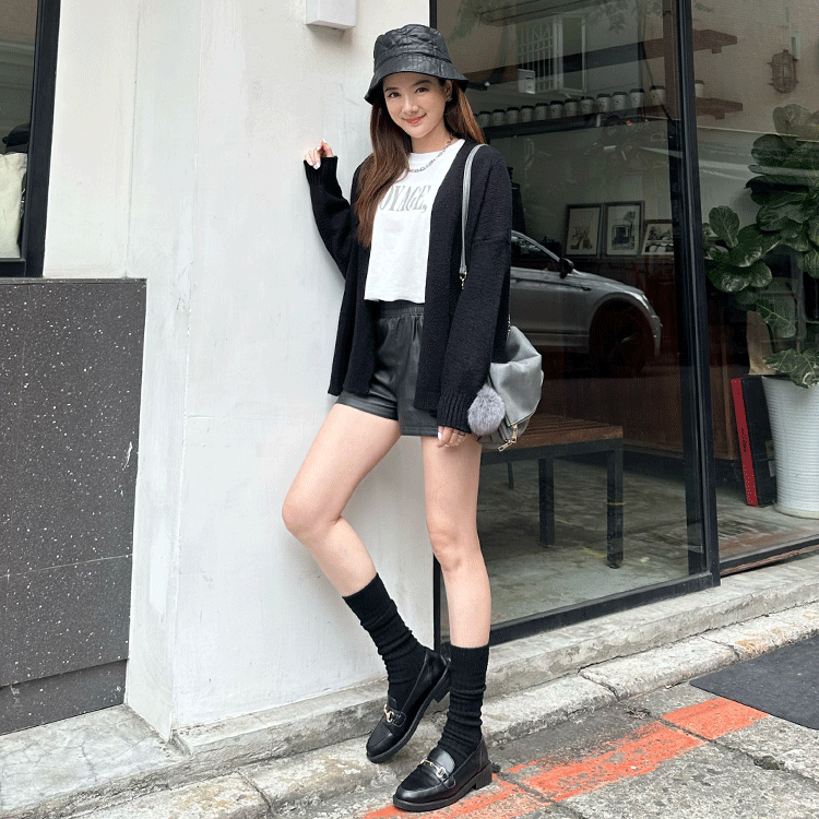 簡約開襟針織外套