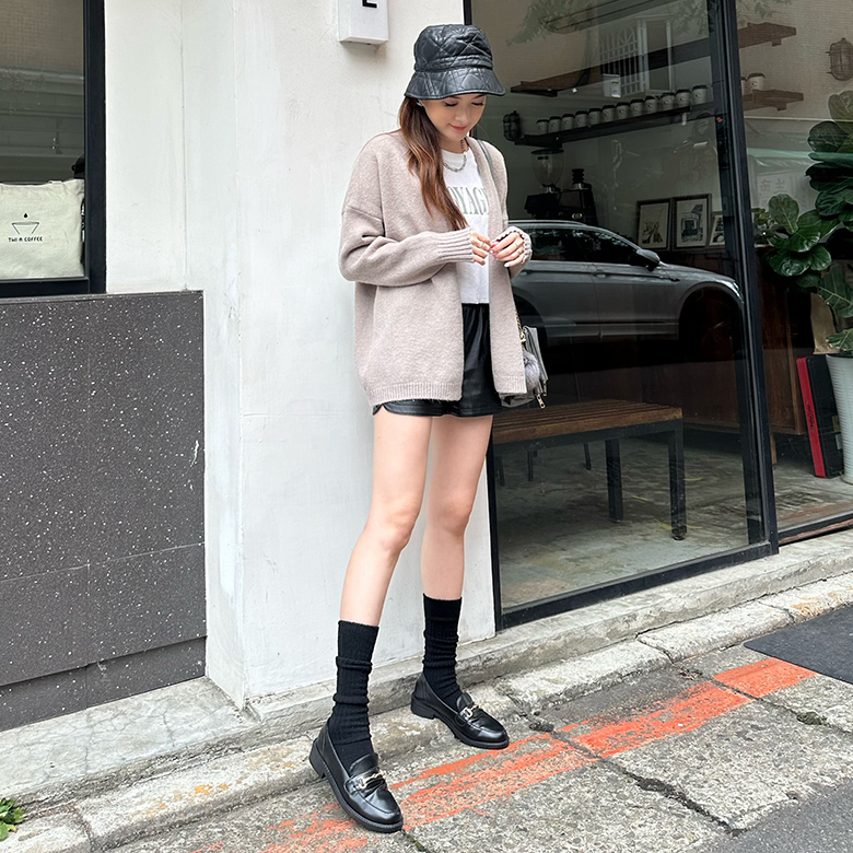 簡約開襟針織外套