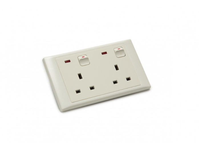 豐葉牌 飄雪系列13A孖位有燈有制蘇底(10個/盒)