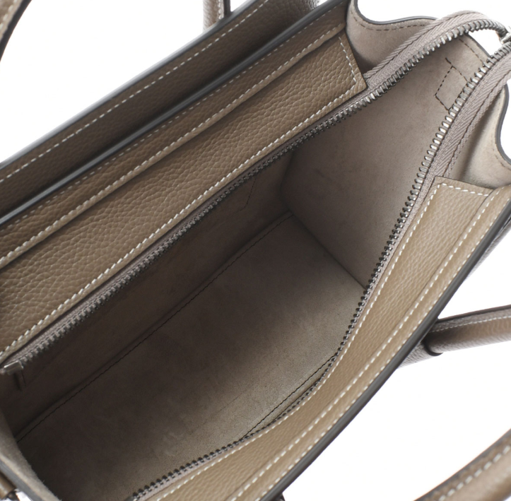 UK128 Celine Nano牛皮皮革手挽肩背兩用袋 - 啡色 189243DRV.09SO 19 x 20 x 7 cm