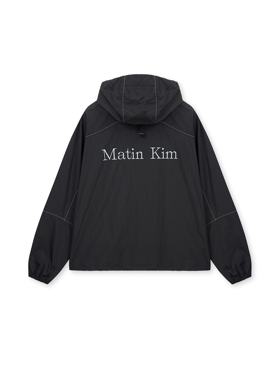 LOGO連帽風衣外套 黑色