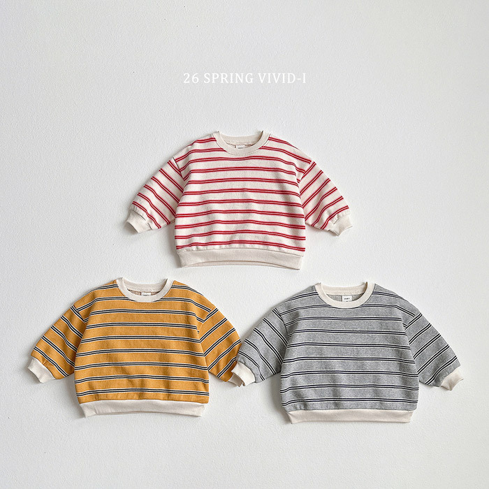 正韓春vividi 三色條紋上衣
