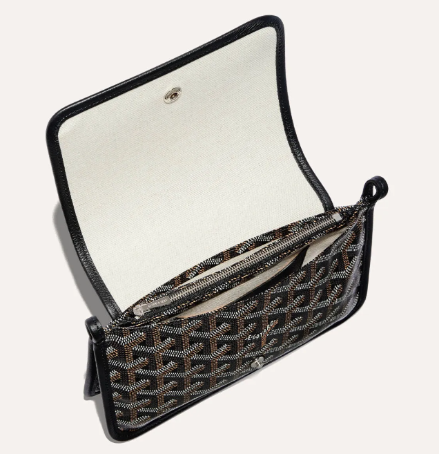 UK105 Goyard Plumet Pouch Wallet - 黑色 PLUMETPMLTY01CL01P 20.5 x 14 cm