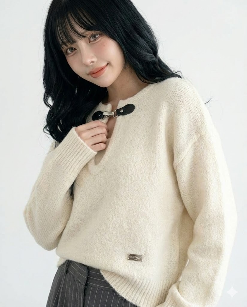 MB 彷皮帶扣 針織上衣