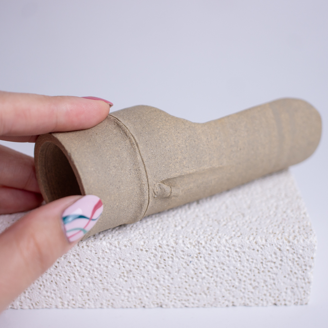 仿竹陶製茶則（小）