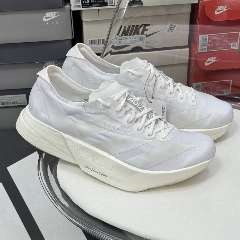 限時特價連線代購〈原價7800特價4999不退換〉ADIDAS ADIZERO ADIOS PRO 4 全白 跑鞋【JR6366】