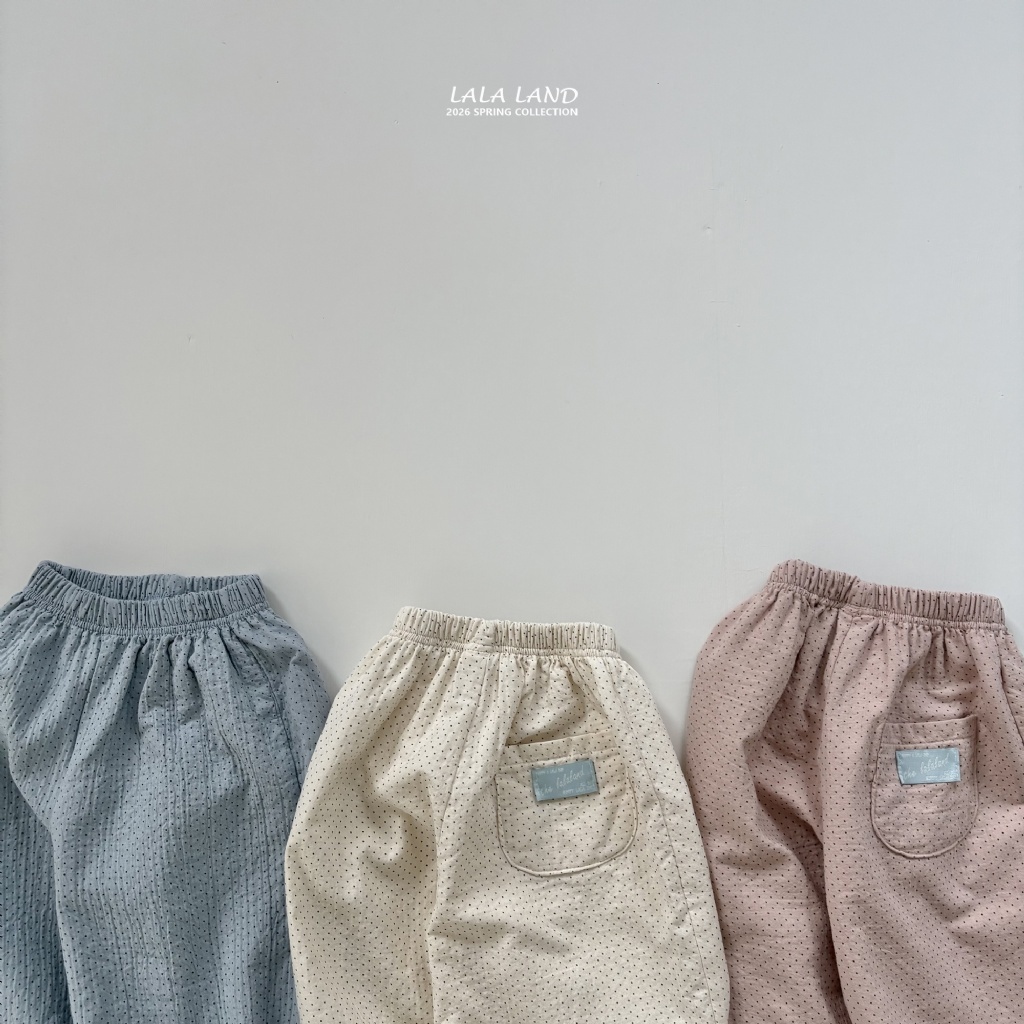 韓國🇰🇷 LALA LAND 點點小標口袋束口褲(XS-XL)