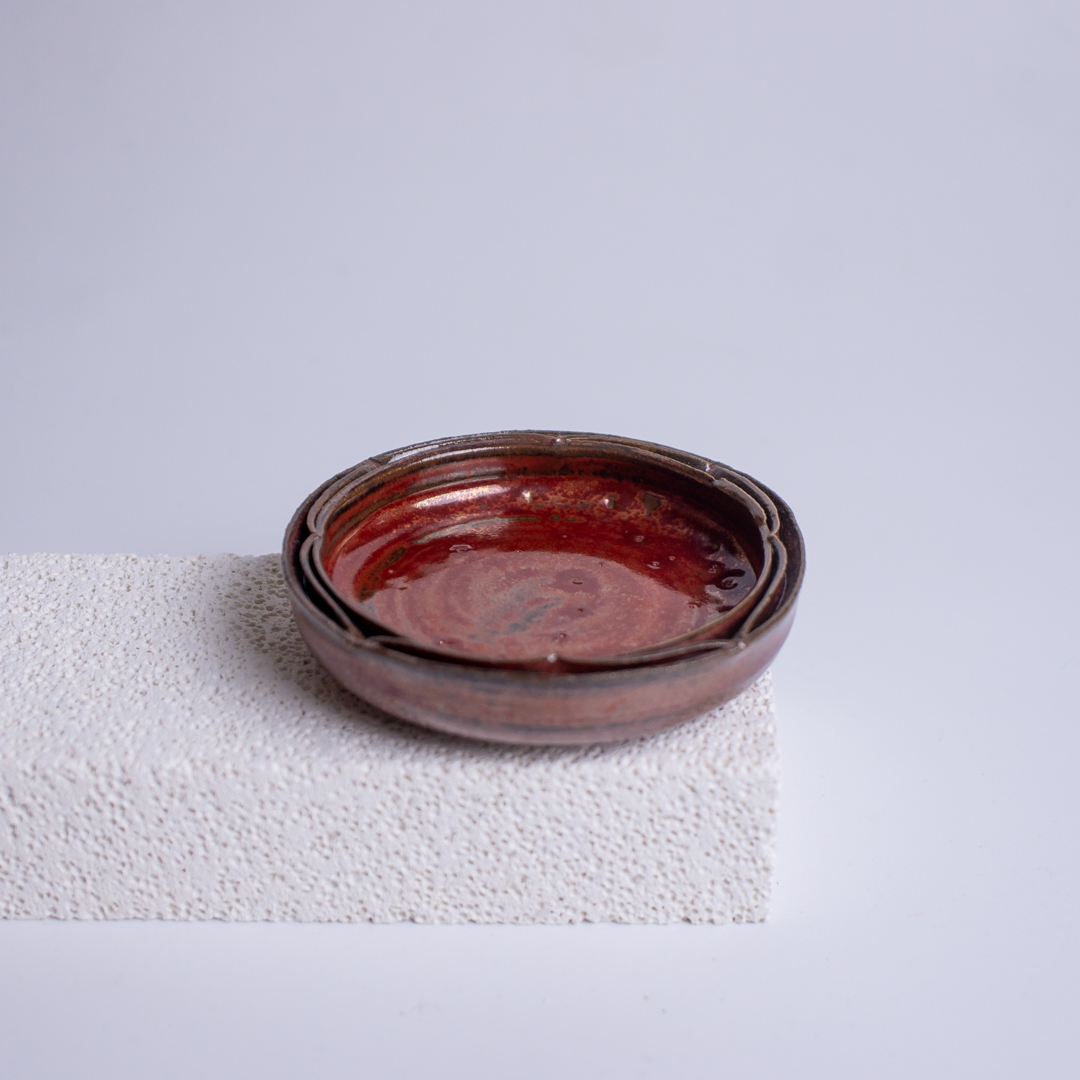 玫瑰花邊醬油碟／飾品盤