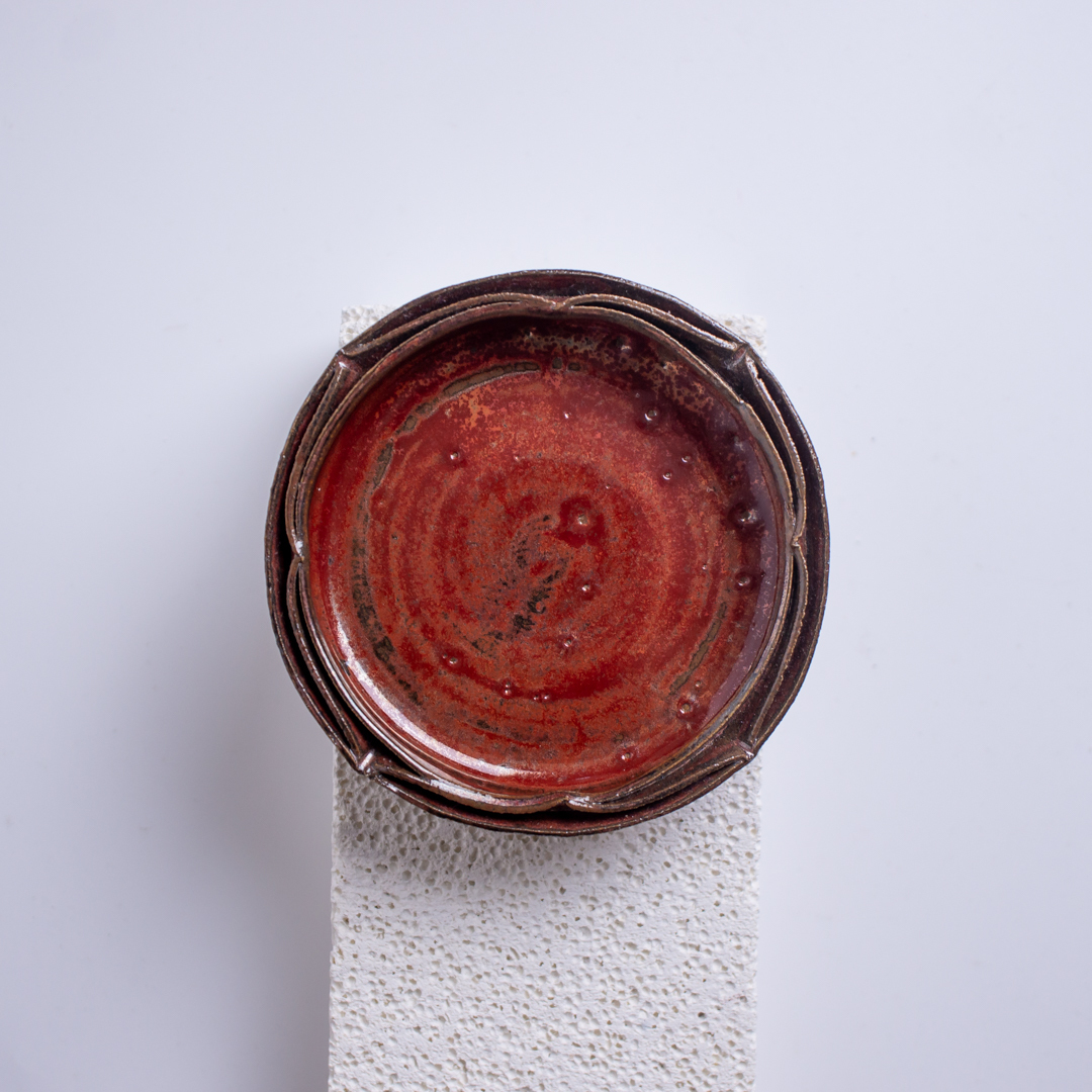 玫瑰花邊醬油碟／飾品盤