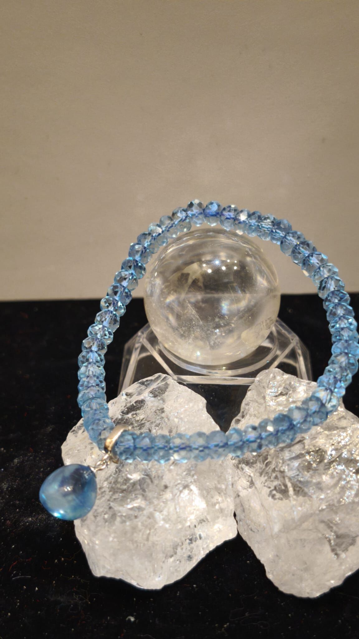 0202CT27-水晶飾物CT- 海藍寶手串 送小吊咀 (C27)