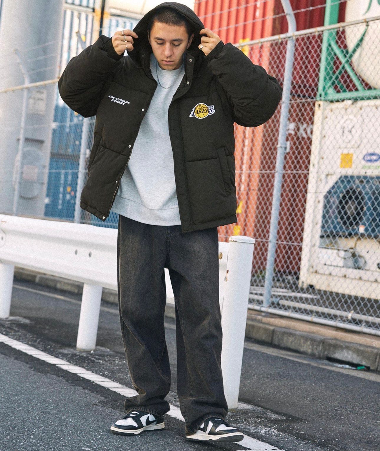 【預購】JN020203 NBA 洛杉磯湖人隊（LA Lakers）多功能連帽鋪棉外套