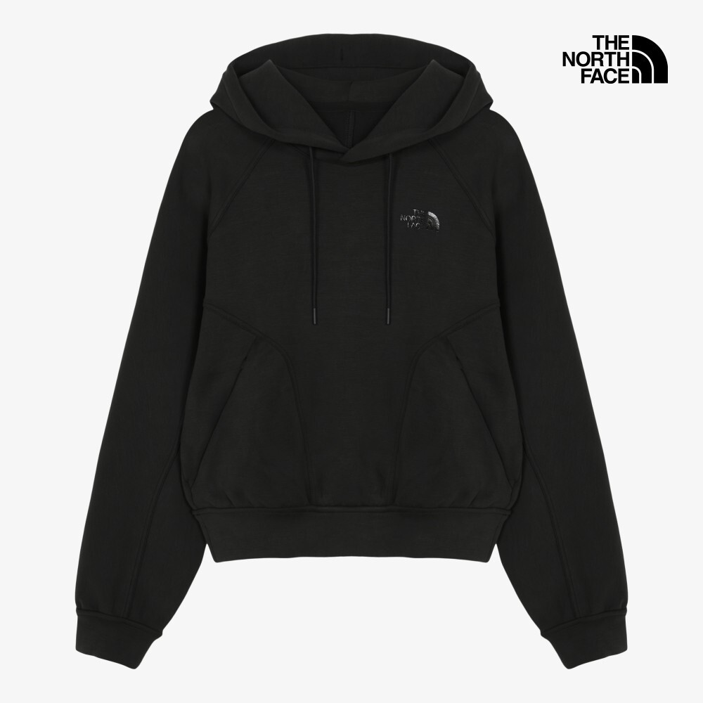 【OWN】The North Face 長袖 連帽 上衣 帽踢 短版 女生 女款 白標 黑色 炭灰 深紫色