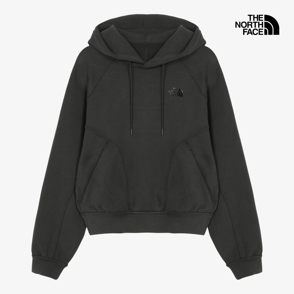 【OWN】The North Face 長袖 連帽 上衣 帽踢 短版 女生 女款 白標 黑色 炭灰 深紫色