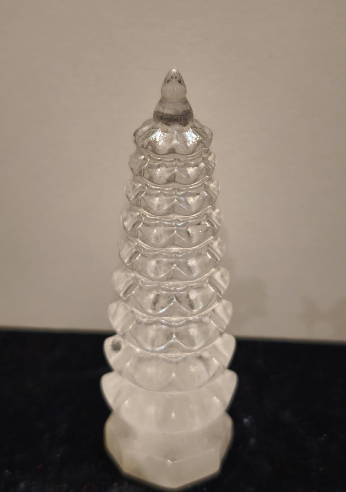 0202CT30-水晶飾物CT- 白水晶文昌塔約8cm高 (C30)