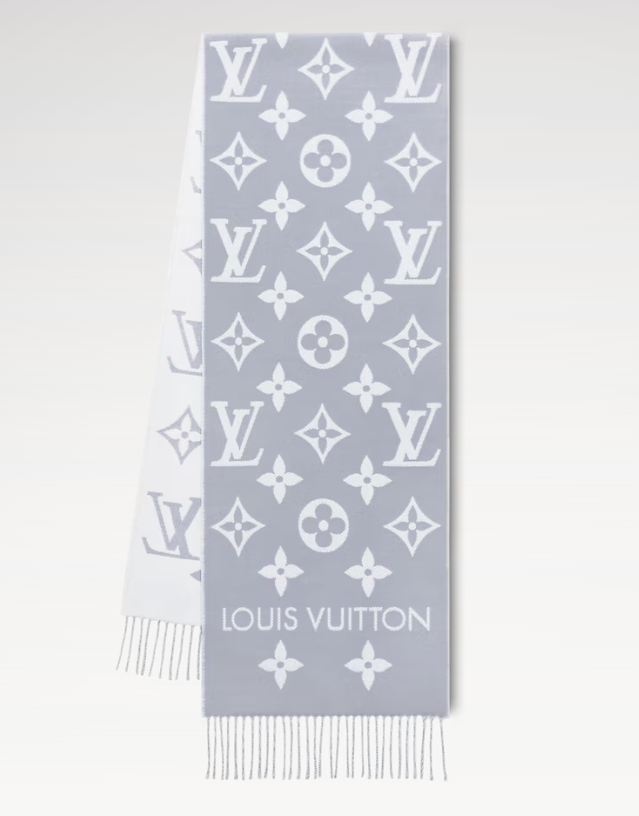 UK064 LV Essential 頸巾 - 灰色 M77727 186 x 34 cm