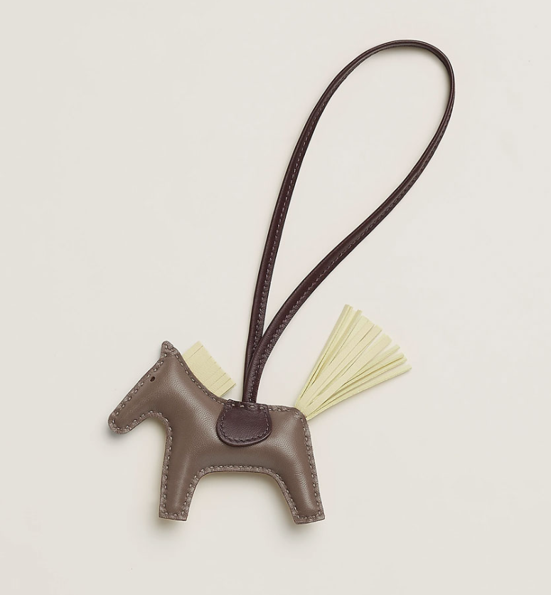 UK046 Hermes Rodeo PM charm - Étoupe / Jaune Milton / Rouge Sellier H064929CAEQ 9.7 x 7.8 cm