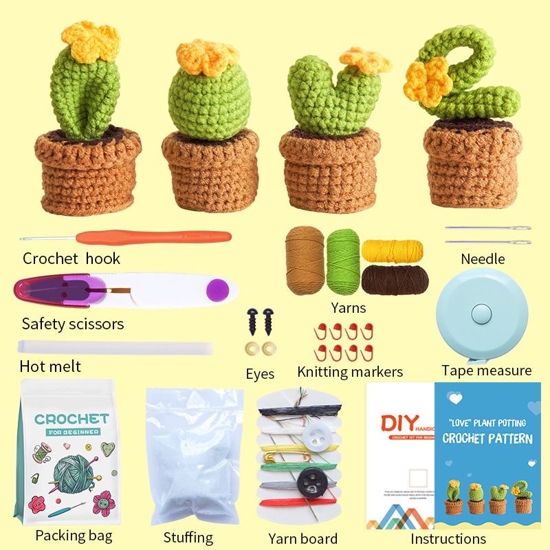 LOVE仙人掌小盆栽（鈎織套餐） 英文