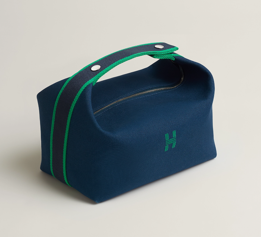 UK026 Hermes Bride-a-Brac case, large model - Marine H104223M 03 100% wool 25 x 21 x 14 cm