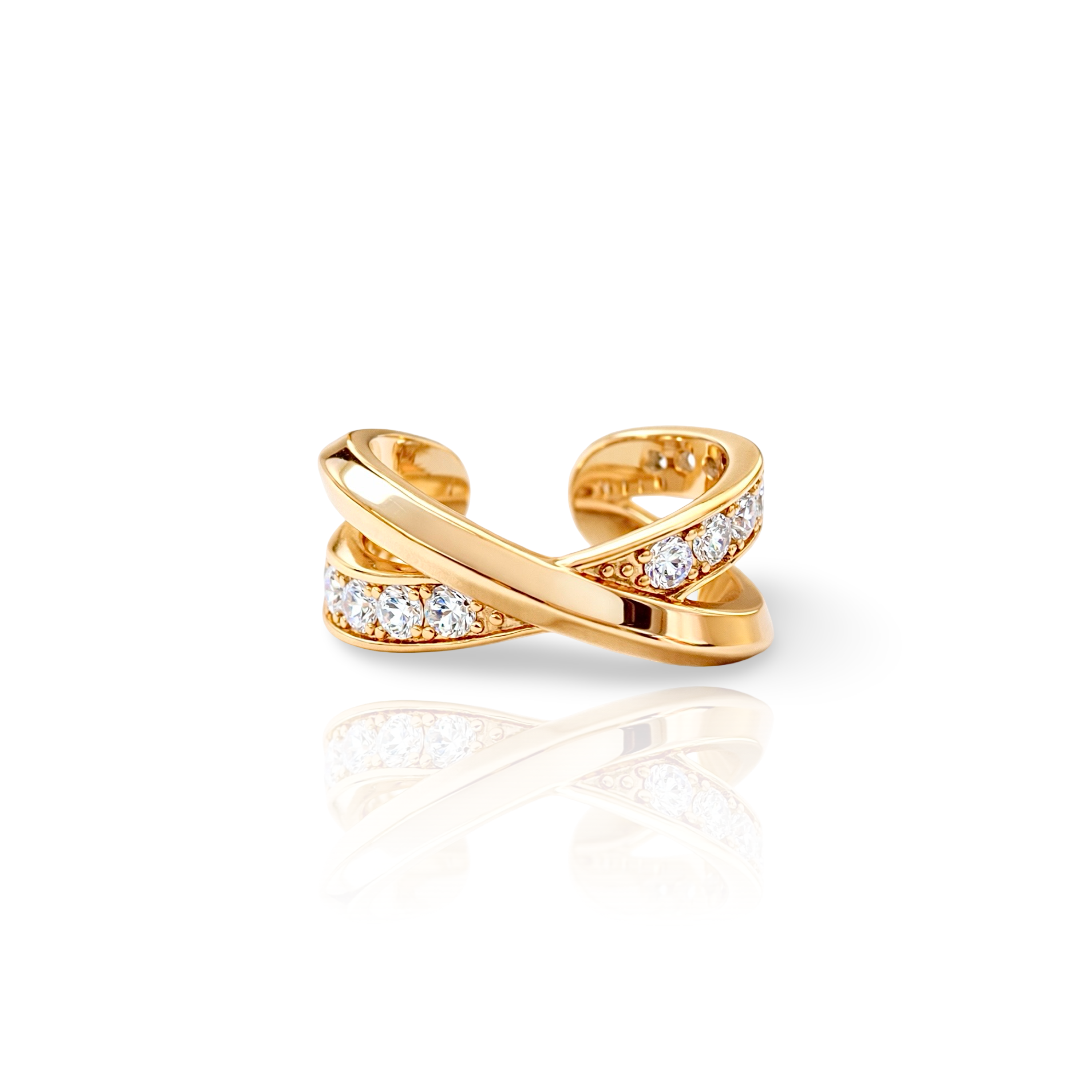 XANDER Ring X型鑲鑽戒指