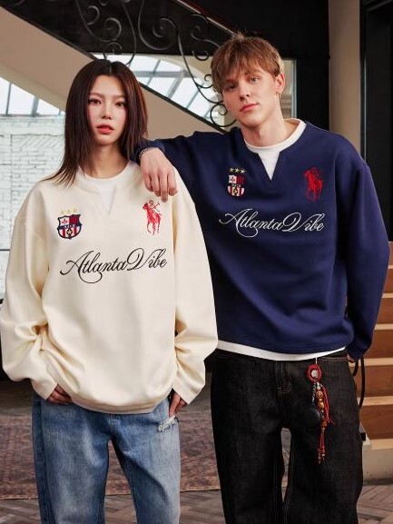 Harsh and Cruel  25SS 假兩件徽章刺繡 亨利領 長袖T HL251020029