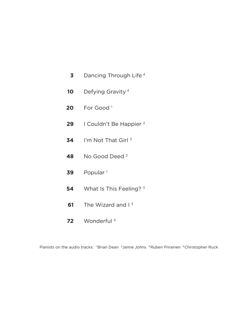 《魔法壞女巫》百老匯彈唱曲集