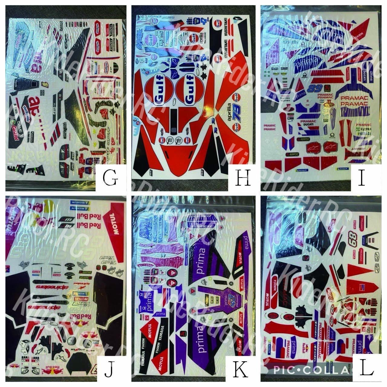 2023-2025 MotoGP For 1/8 rc bike 人仔貼紙 + 車身 貼紙[G-L]