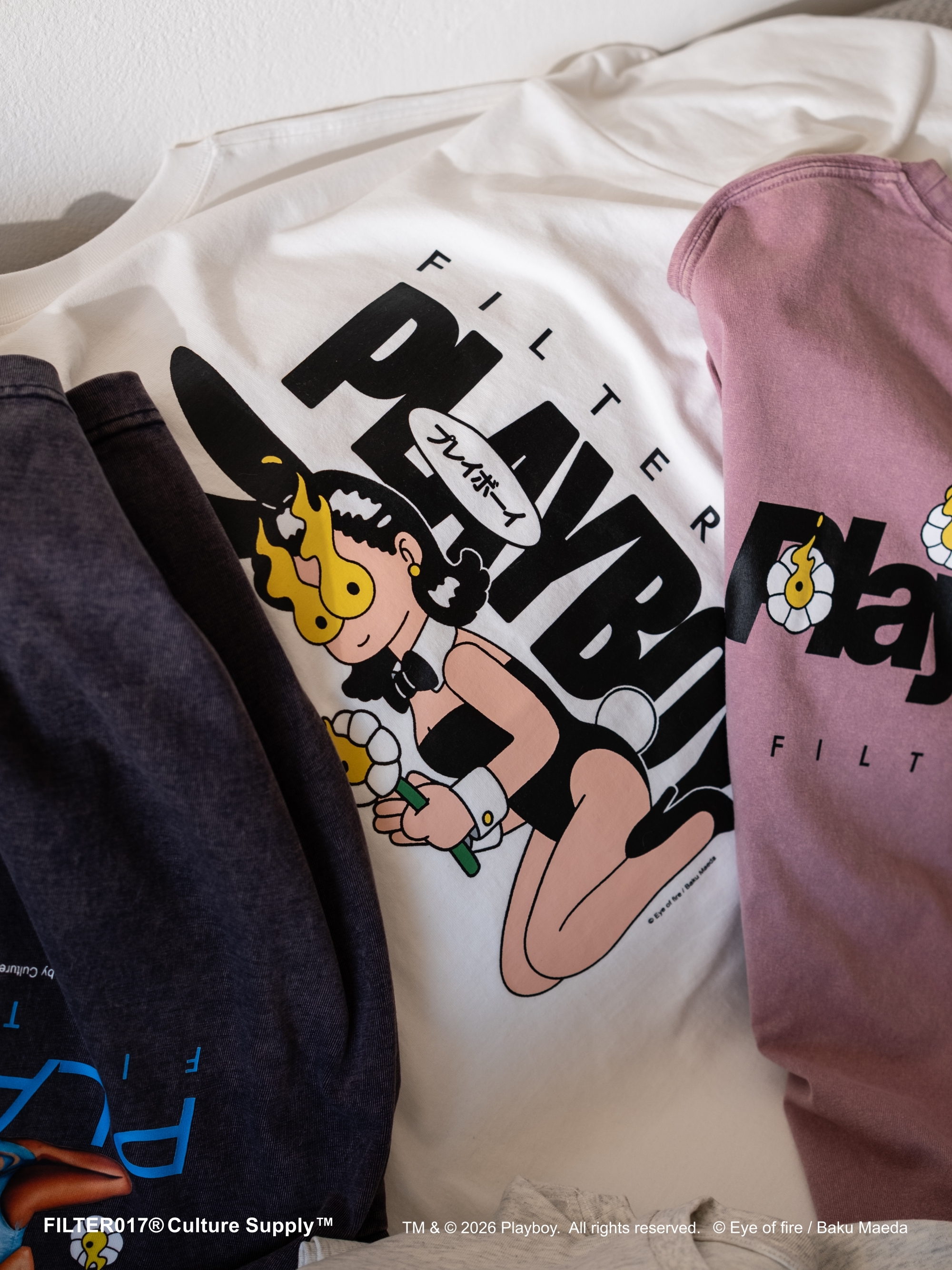 PLAYBOY X FILTER017® feat. Baku Maeda Bunny Girl Tee / 兔女郎短T