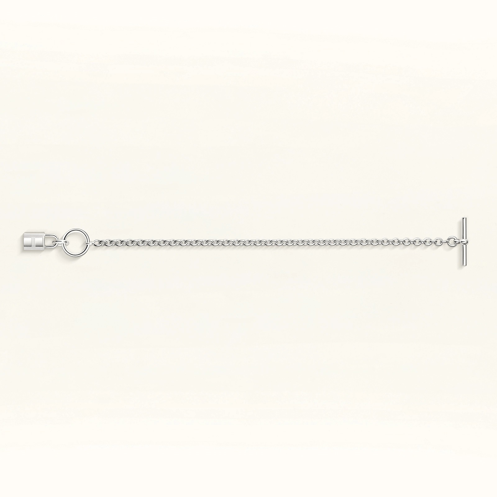 UK007 Hermes Amulettes Cadenas Bracelet H121427B 00ST Silver 925/1000 ST Interior circumference: 16.5cm
