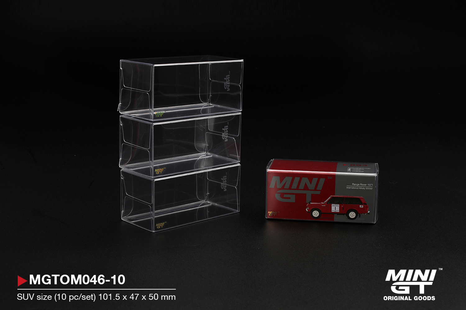 預訂:1/64 MINI GT Box Protector Type B:  SUV size (10 pc/set)   (MGTOM046-10)