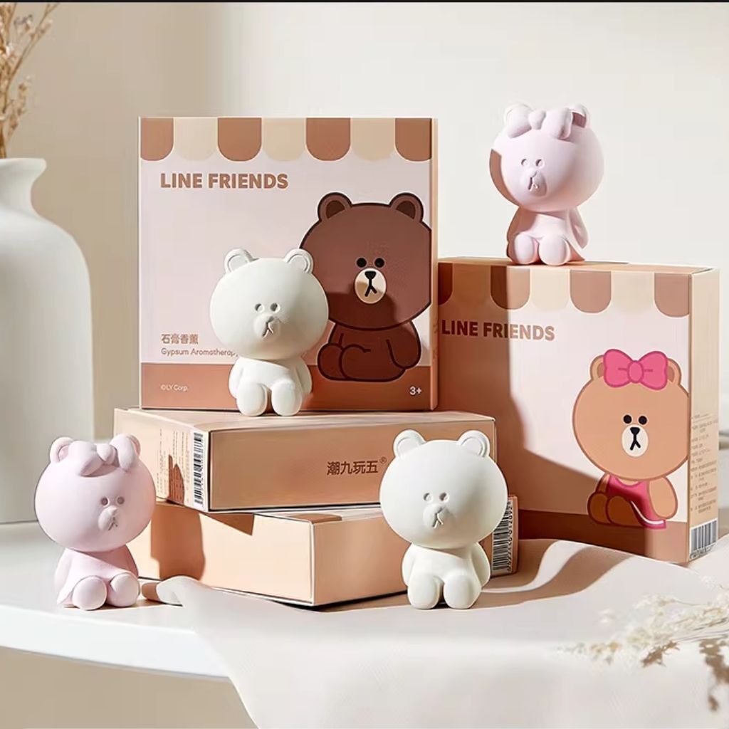LINE FRIENDS  香薰擴香石3D公仔  (海洋) 石膏香薰|Brown