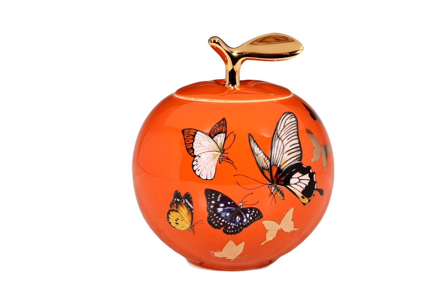 5.5吋上金橘釉大吉聚寶蓋罐