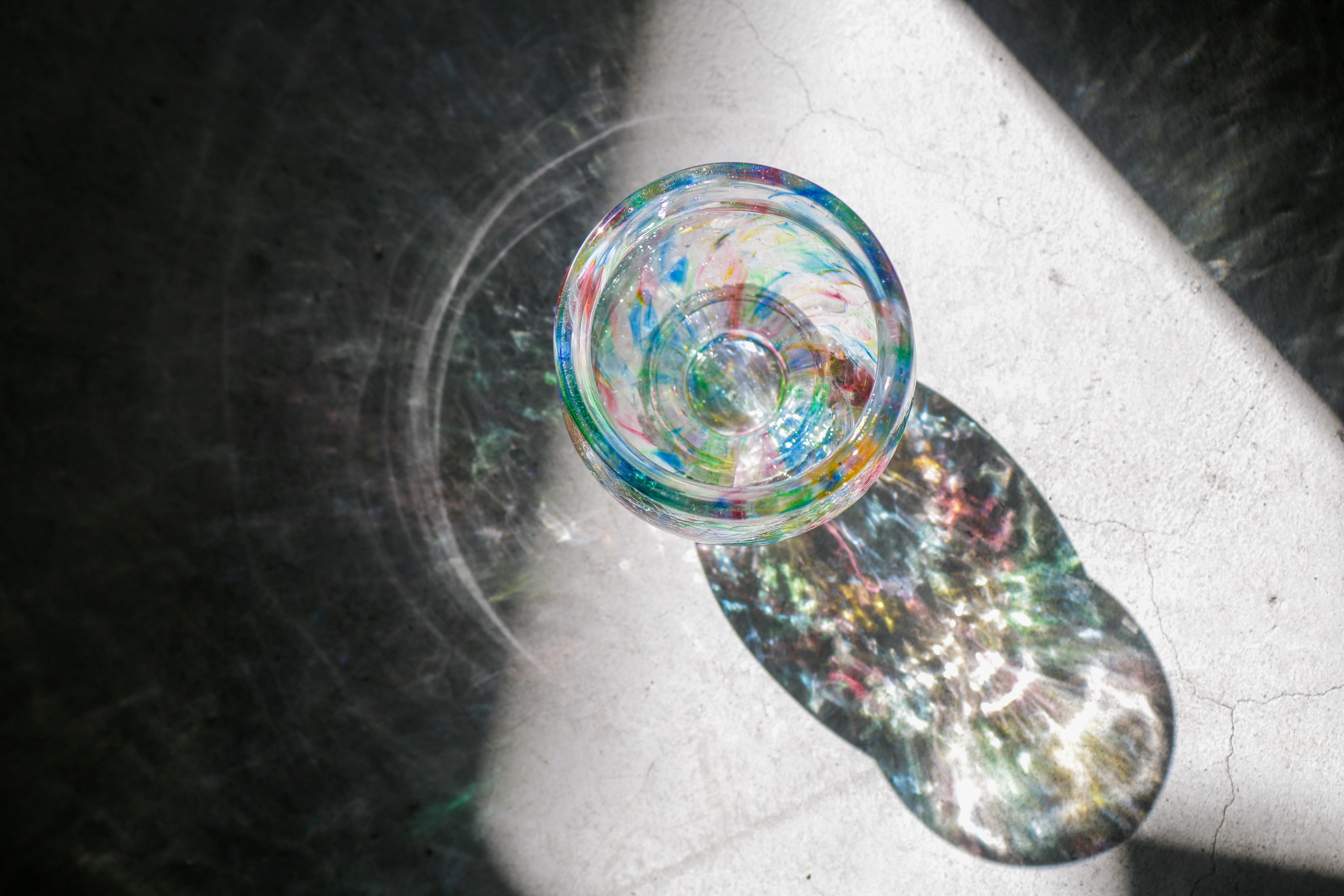 紅琉璃日花光飲杯