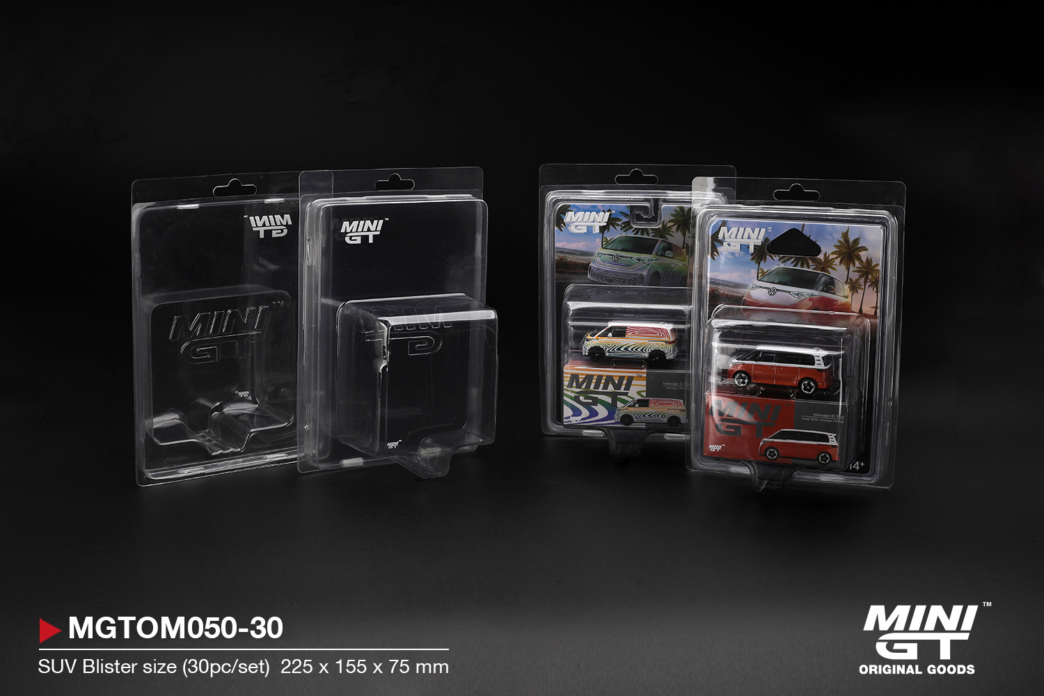 預訂:1/64 MINI GT Blister Protector Type B:  SUV Blister size (30pc/set)  (MGTOM050-30)