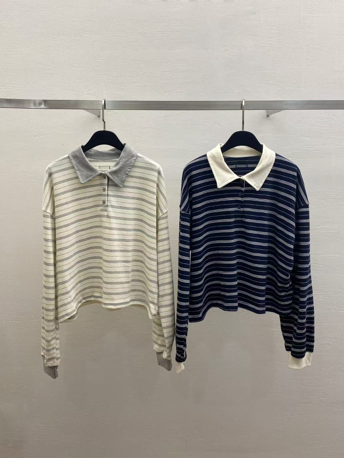 MK5518 Miu系反領間紋上衣 *特價* (優惠碼同充值購物金不適用)