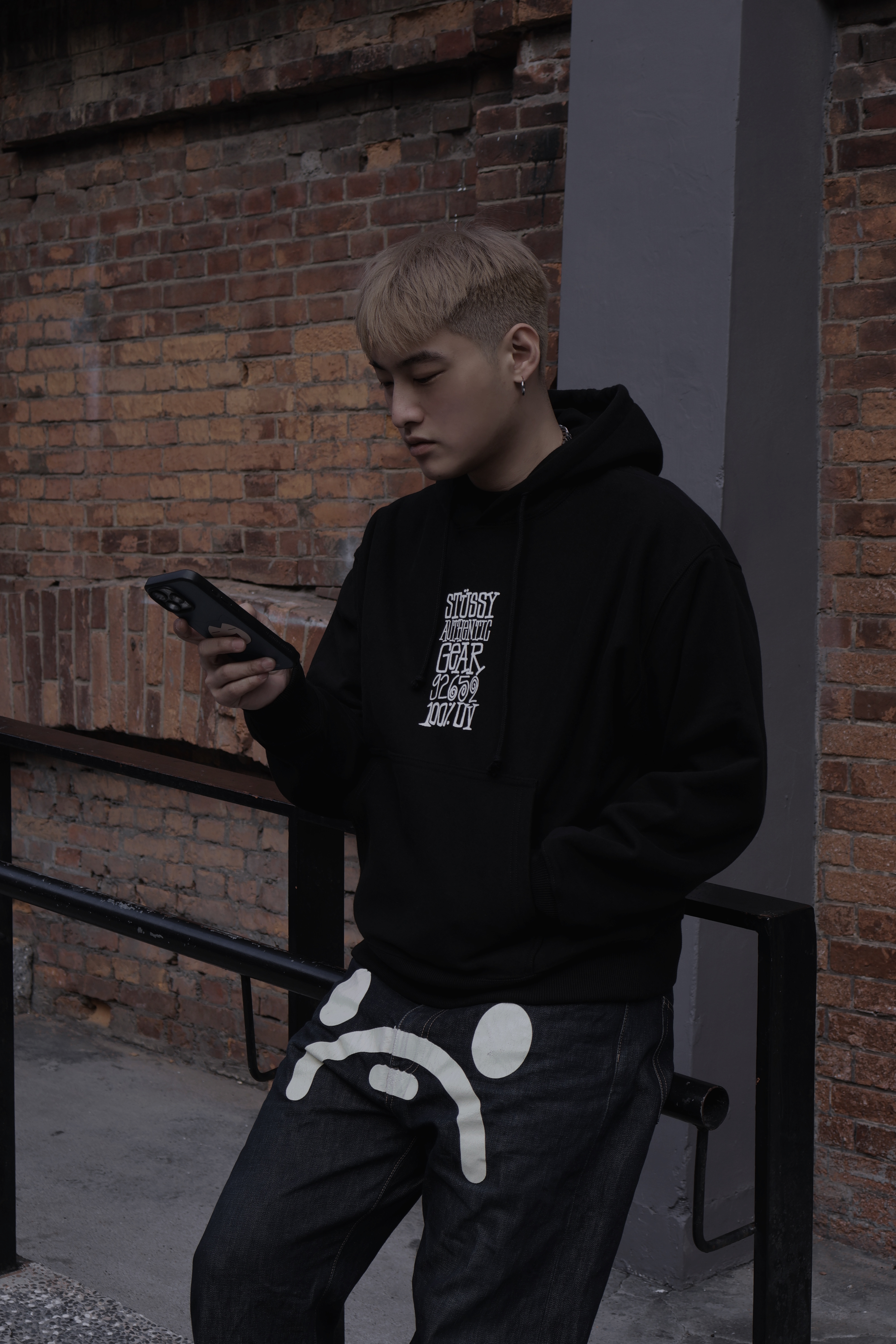 <快速出貨> Stussy Authentic Gear Hoodie 黑/灰