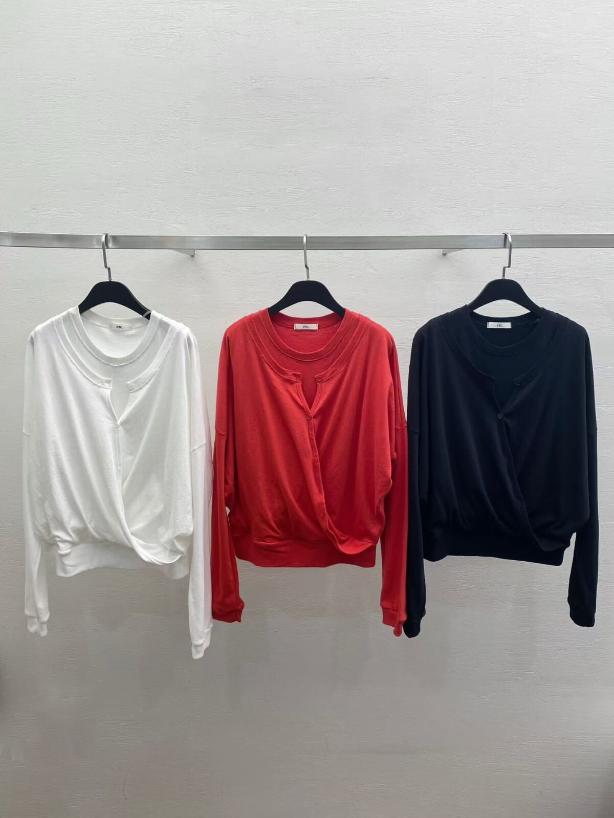 MK5519 假兩件疊層前頁上衣 *特價* (優惠碼同充值購物金不適用)