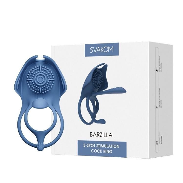 SVAKOM Barzillai APP Cockring & Couple Vibrator Blue