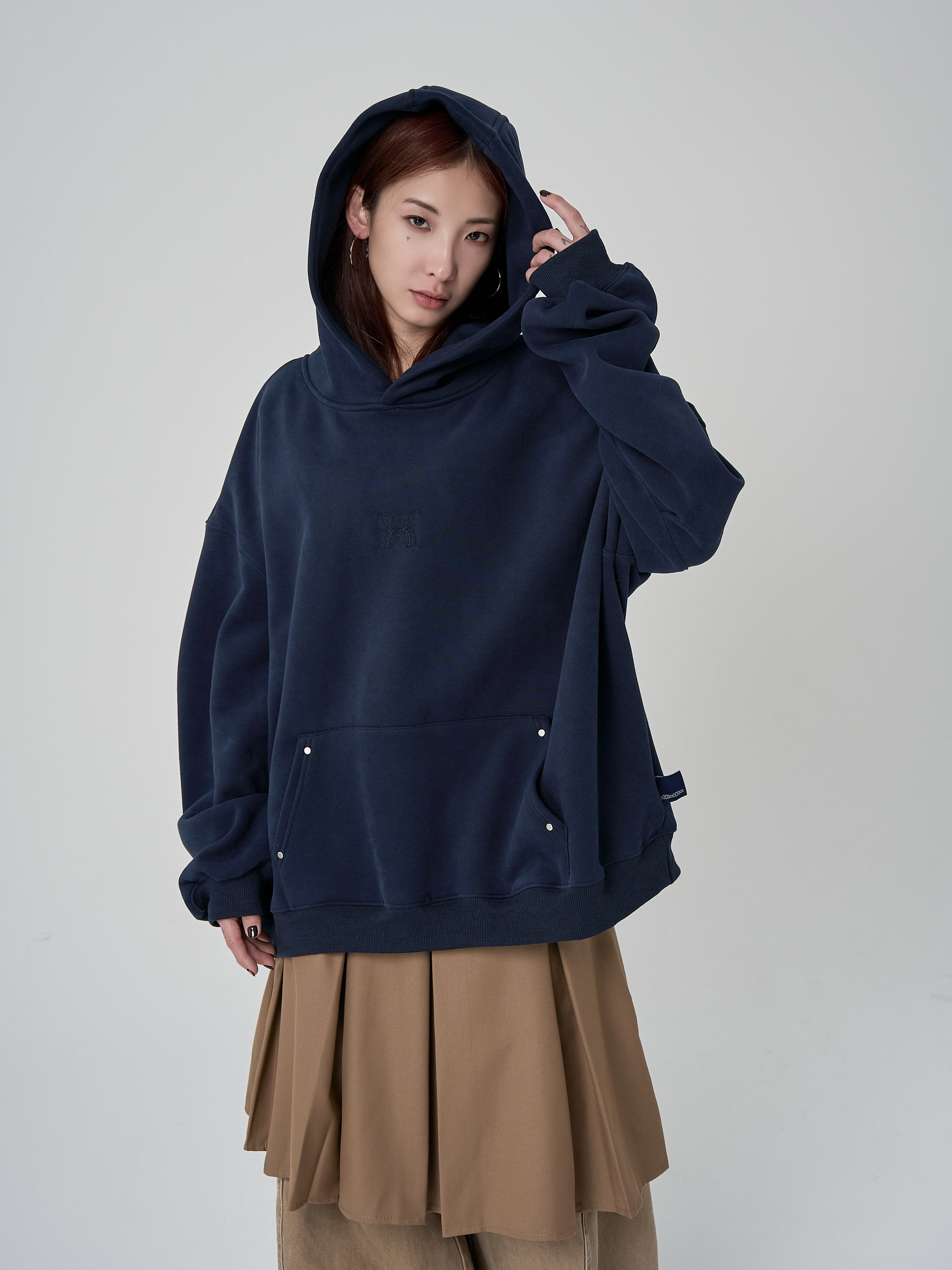 Silent Structure Knot Hoodie — Blue