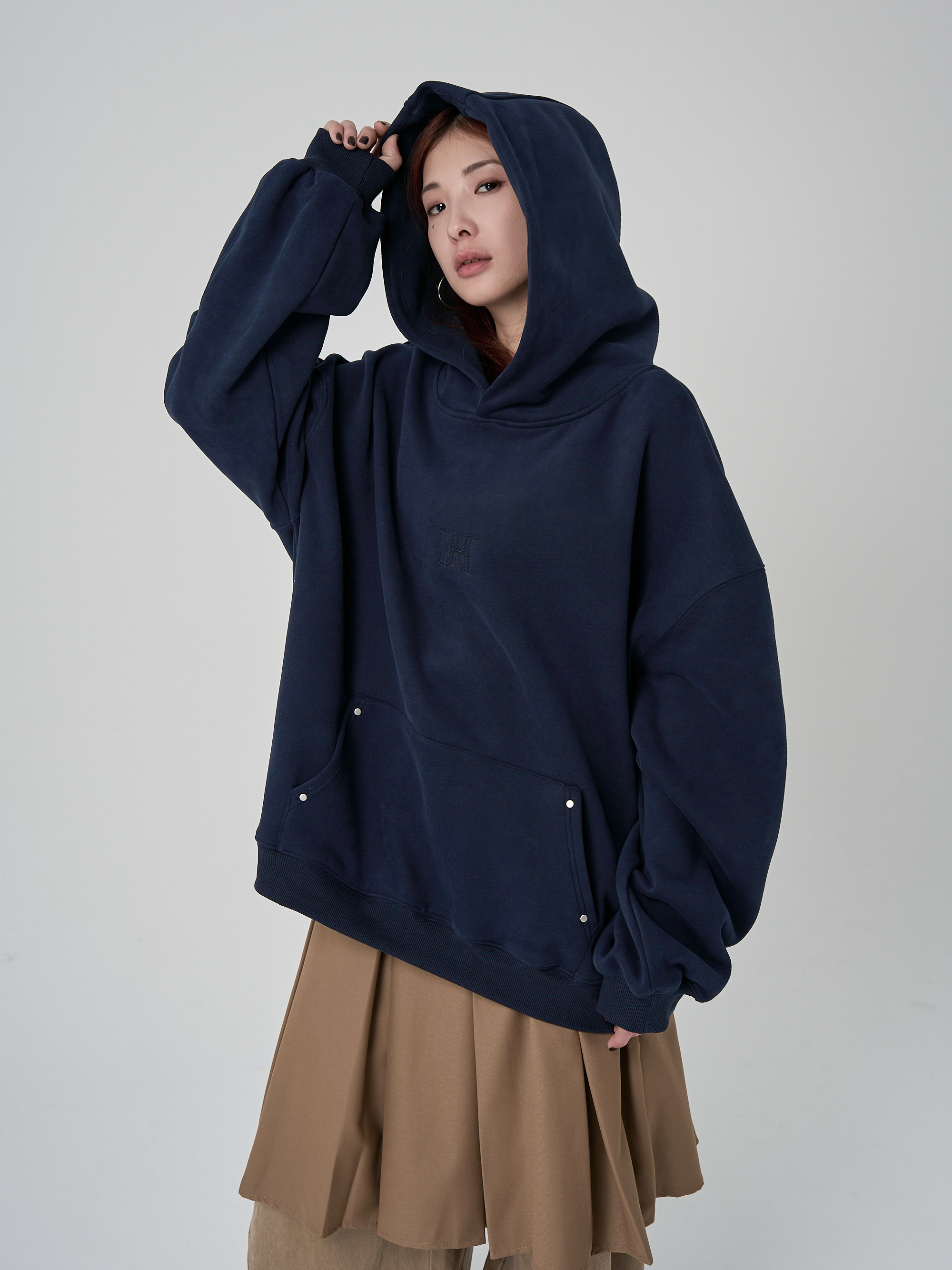 Silent Structure Knot Hoodie — Blue