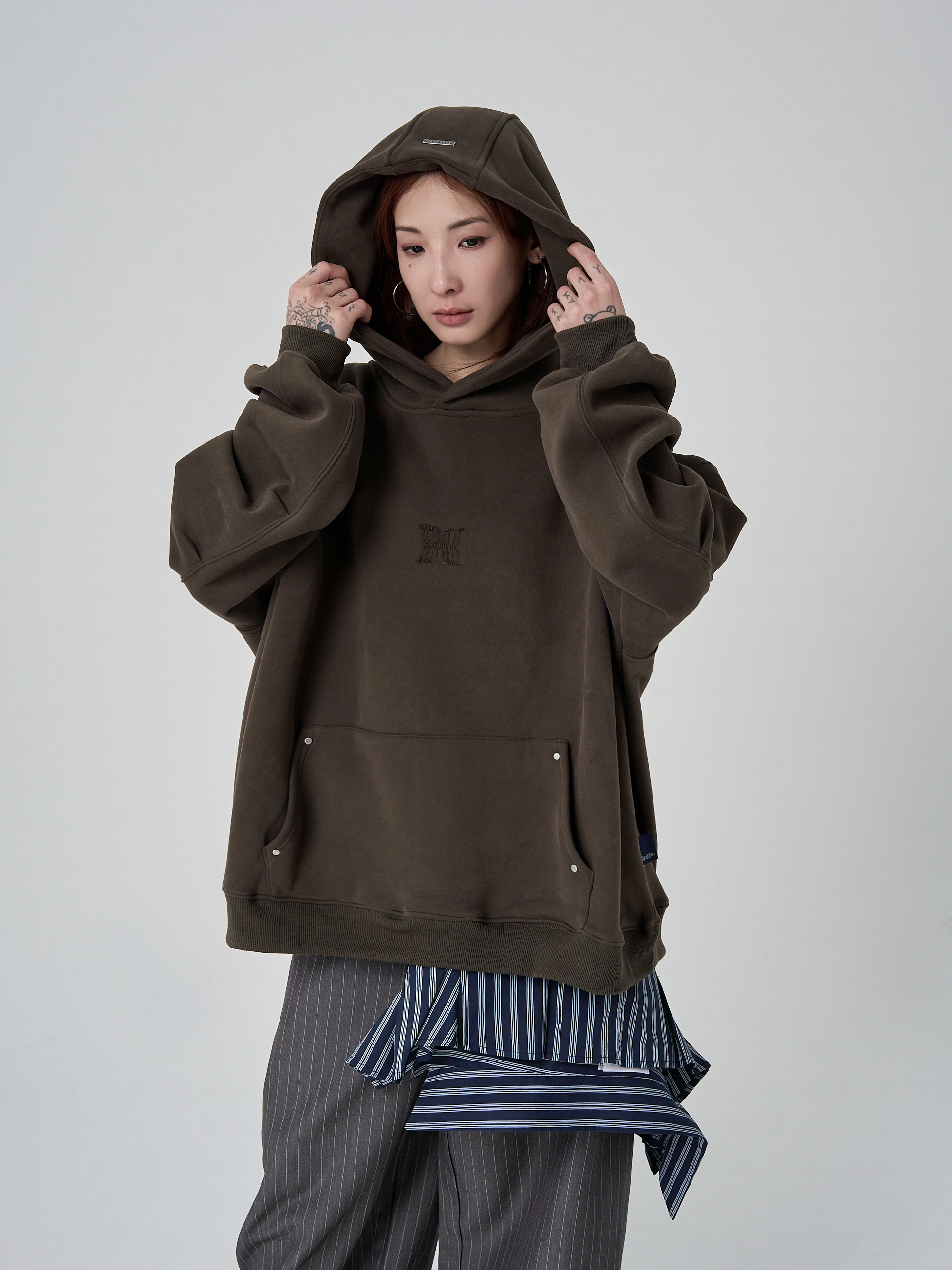 Silent Structure Knot Hoodie—Green