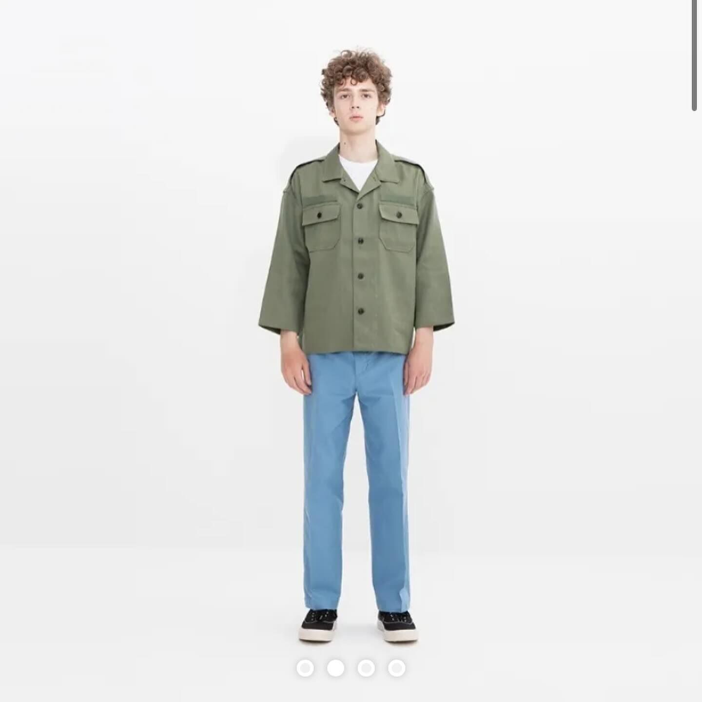 VISVIM CANAAN SHIRT L/S (LINEN/WOOL) (( USED A )) 中古美品 - OLIVE SIZE 4 PRE ORDER ITEM (預訂中)