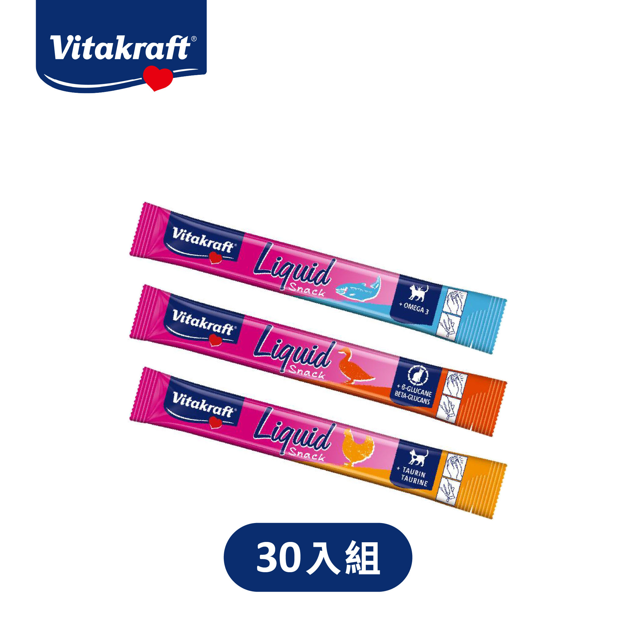 Vitakraft 衛塔卡夫｜樂貓泥系列 15g 30包 (鮭魚/鴨肉/嫩雞)