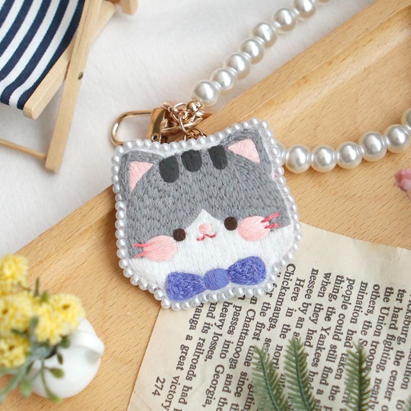手作刺繡鑰匙圈體驗套裝