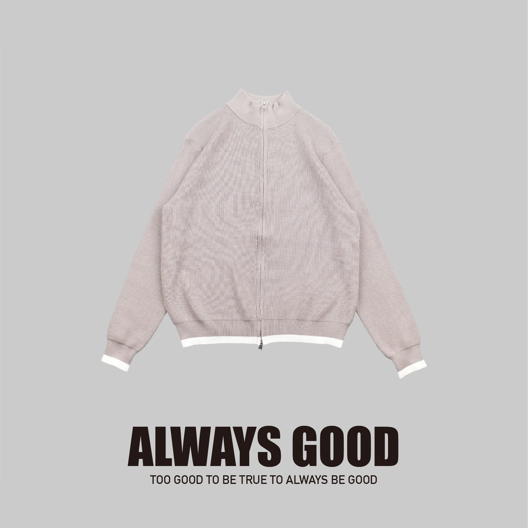『Always_Good』立領 修身 短版 針織外套